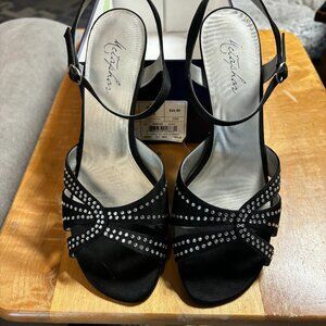 Dressy Black Strapy Heels